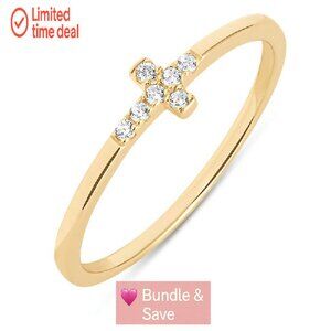 925 Sterling Silver Stackable Cross Ring Size 6 Faith Jewelry Gift